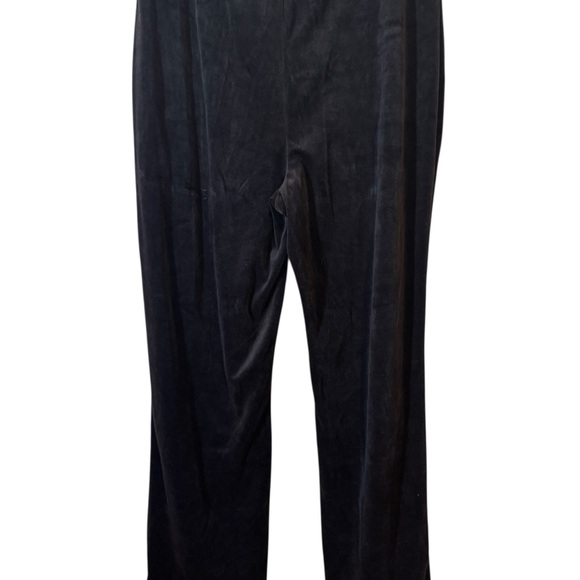 NWT  Kim Rogers Black VELOUR PULL ON STYLE w/DRAWSTRING Pants    LARGE    #K - Picture 3 of 7